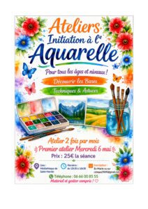 Affiche Aquarelle Atelier